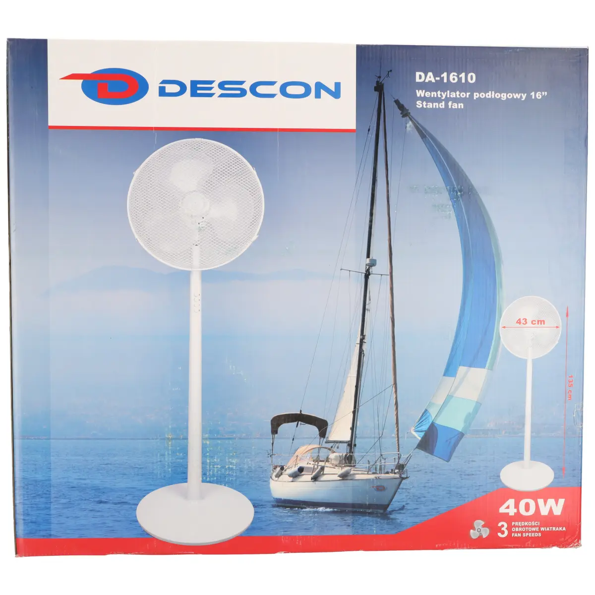 dedra ventilator alb 16 cutie