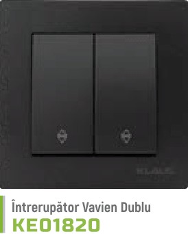 ke01820 intrerupator dublu vavien negru klaus