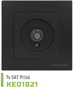 ke01821 priza satelit negru klaus
