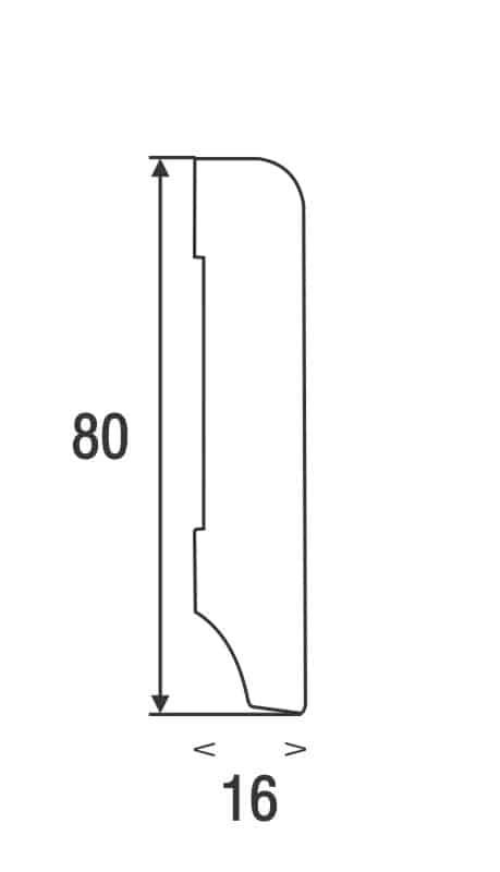 plinta mdf alb a80 profil